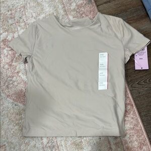 Wild Fable Tan Fitted Short Sleeve T-Shirt